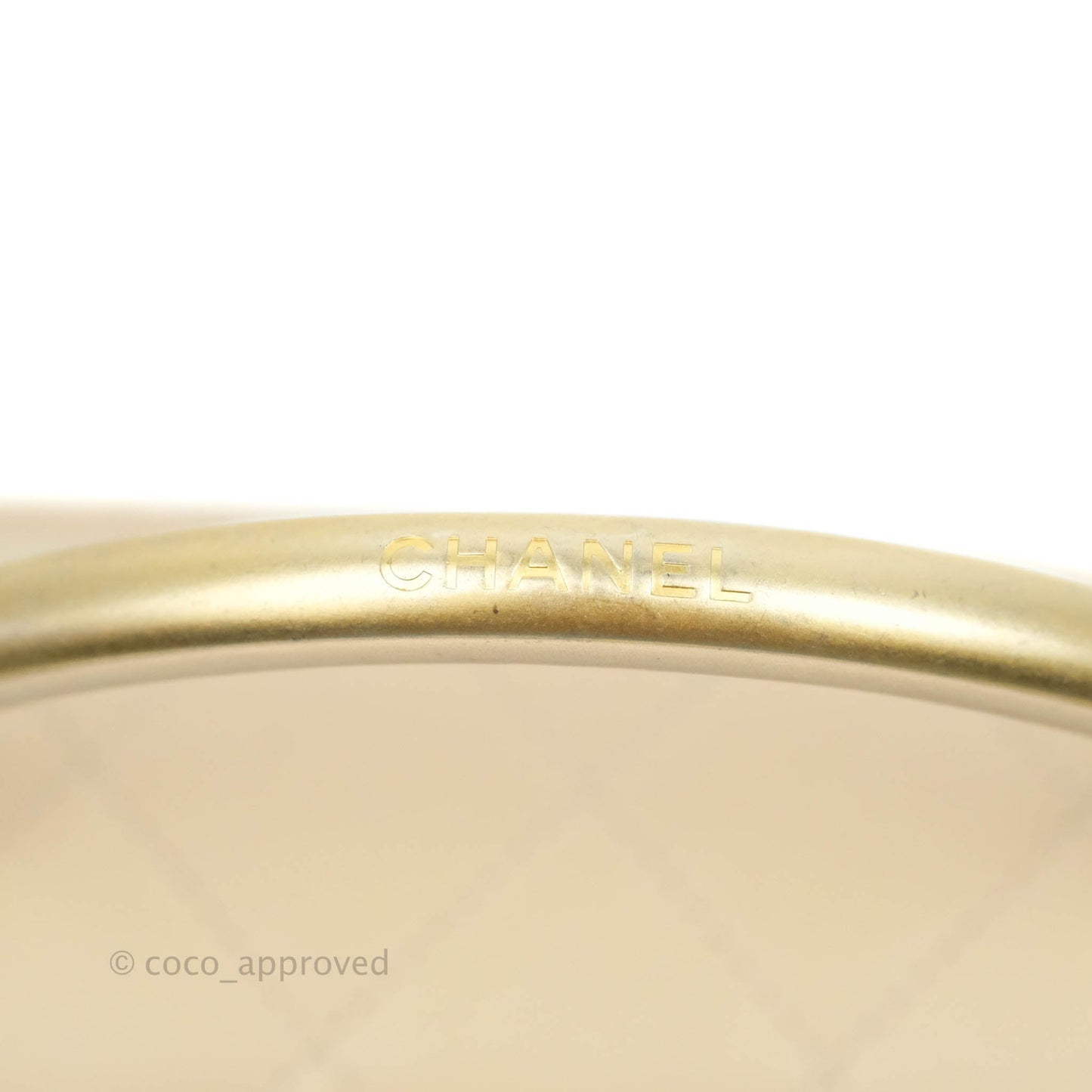 Chanel Small Gold Top Handle Bag Light Beige Lambskin Aged Gold Hardware