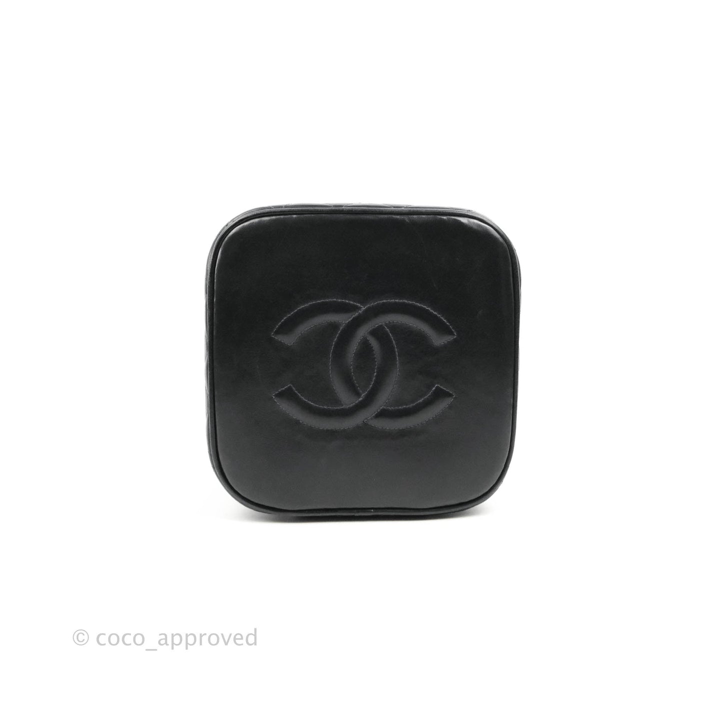 Chanel Vintage Vanity Case Very Dark Navy Lambskin