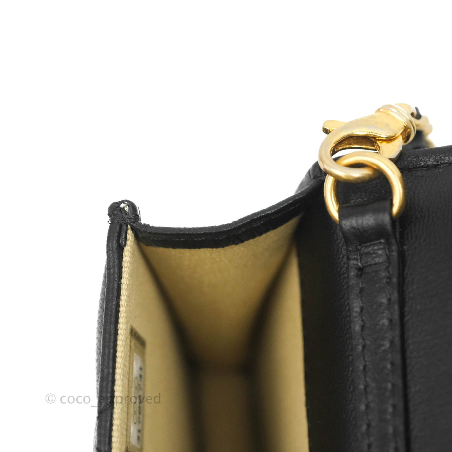 Chanel Mini Pearl Crush Clutch With Chain Belt Black Lambskin Aged Gold Hardware