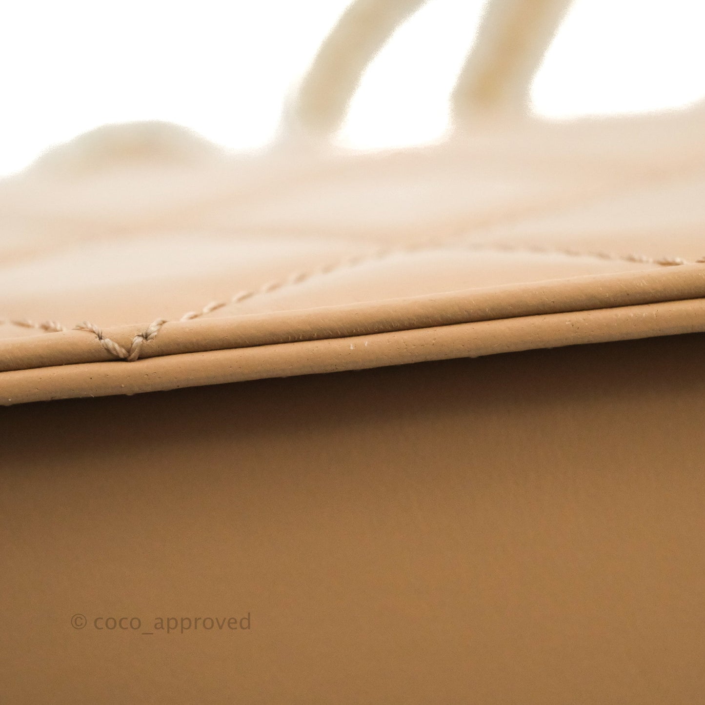 Chanel Quilted Perfect Fit Adjustable Beige Calfskin Gold Hardware 21A