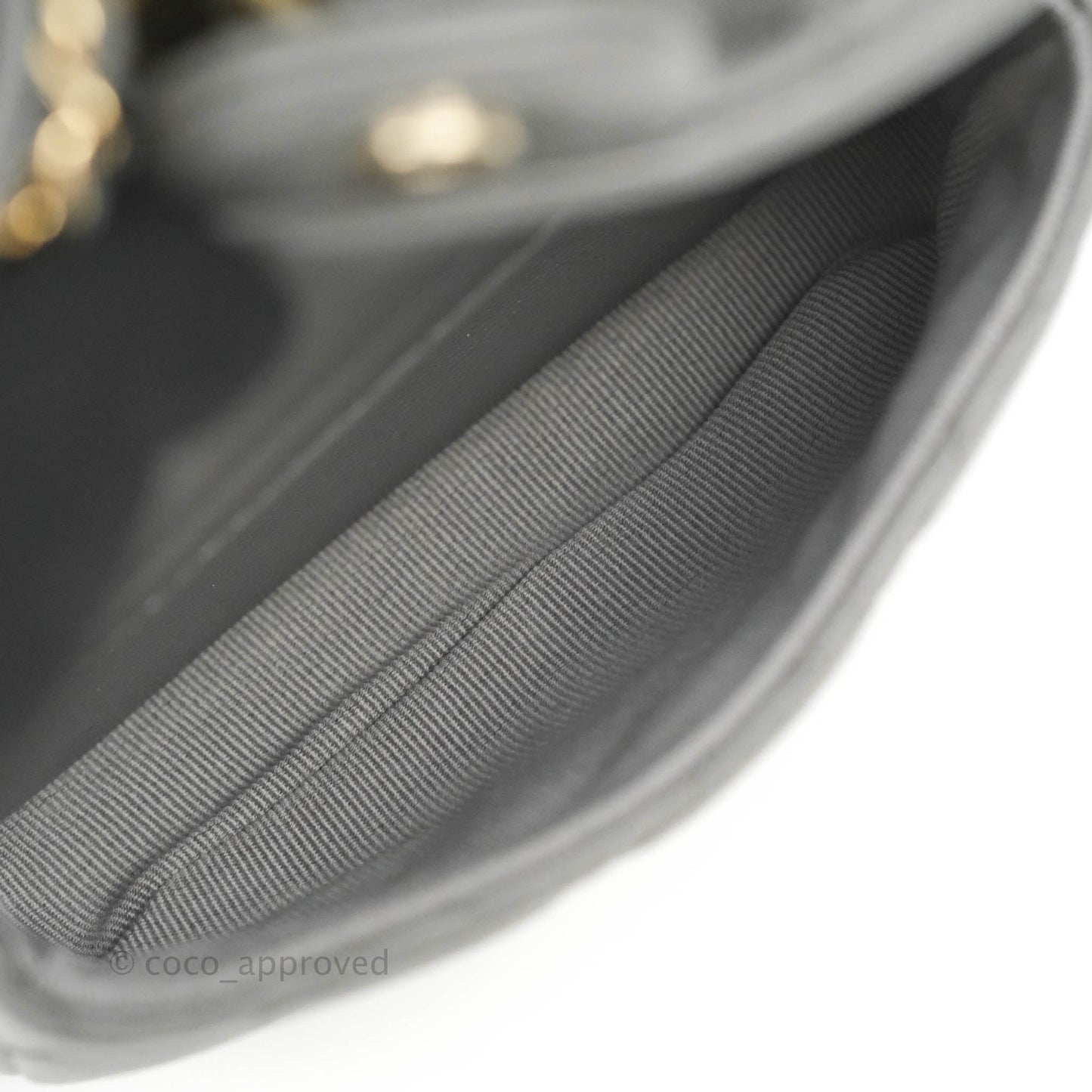 Chanel Quilted Small Duma Drawstring Backpack Grey Lambskin Gold Hardware 22A