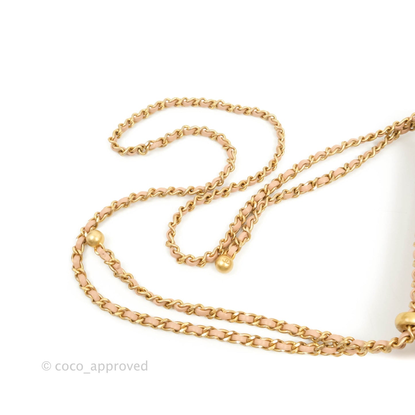 Chanel Quilted Perfect Fit Adjustable Beige Calfskin Gold Hardware 21A