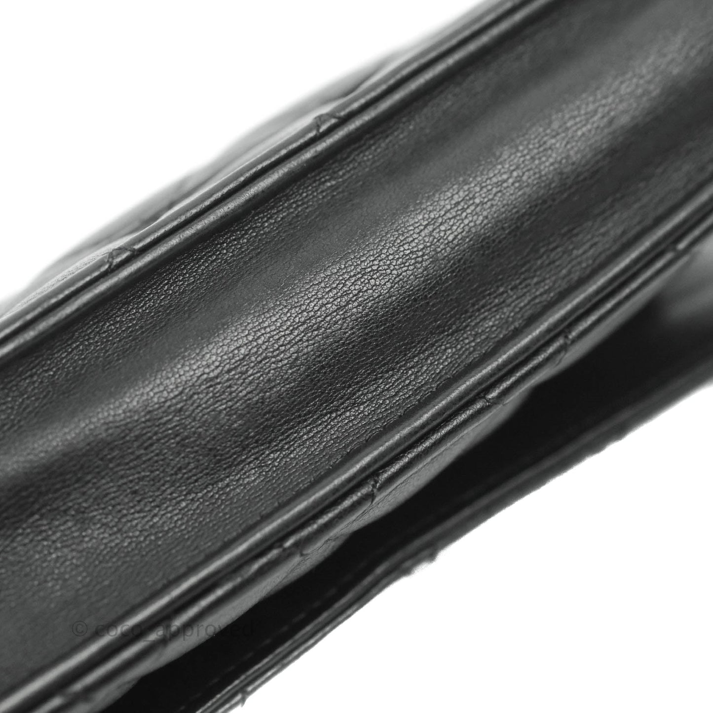 Chanel Classic Wallet On Chain Black Lambskin Silver Hardware
