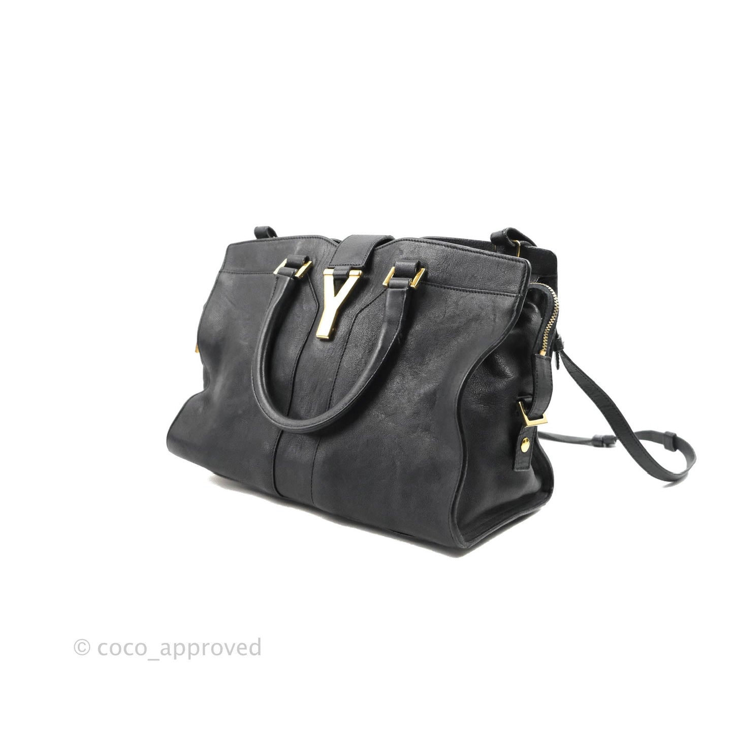 Saint Laurent Cabas Chyc Dark Navy Gold Hardware