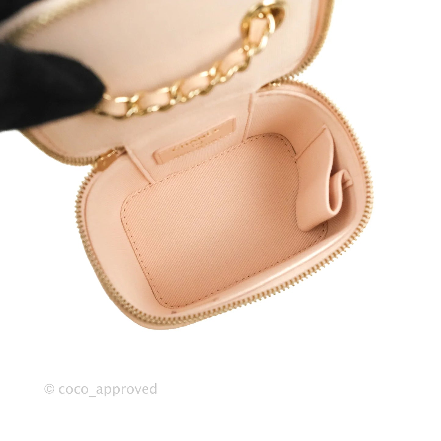 Chanel Mini Vanity With Chain Rose Clair Pink Caviar Gold Hardware