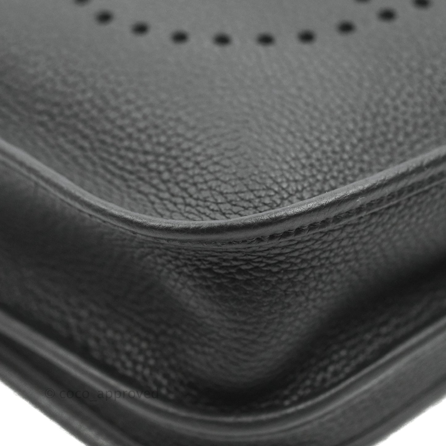 Hermes Evelyne III 29 Black Clemence Silver Hardware