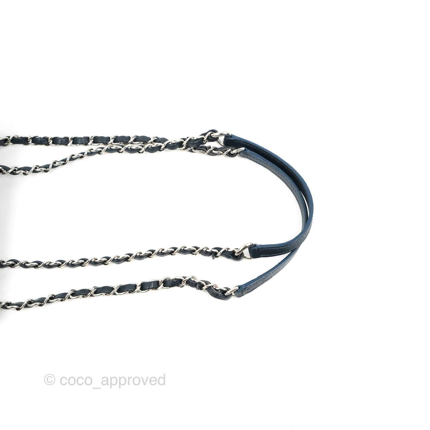 Chanel Small CC Box Flap Bag Prussian Blue Caviar Silver Hardware