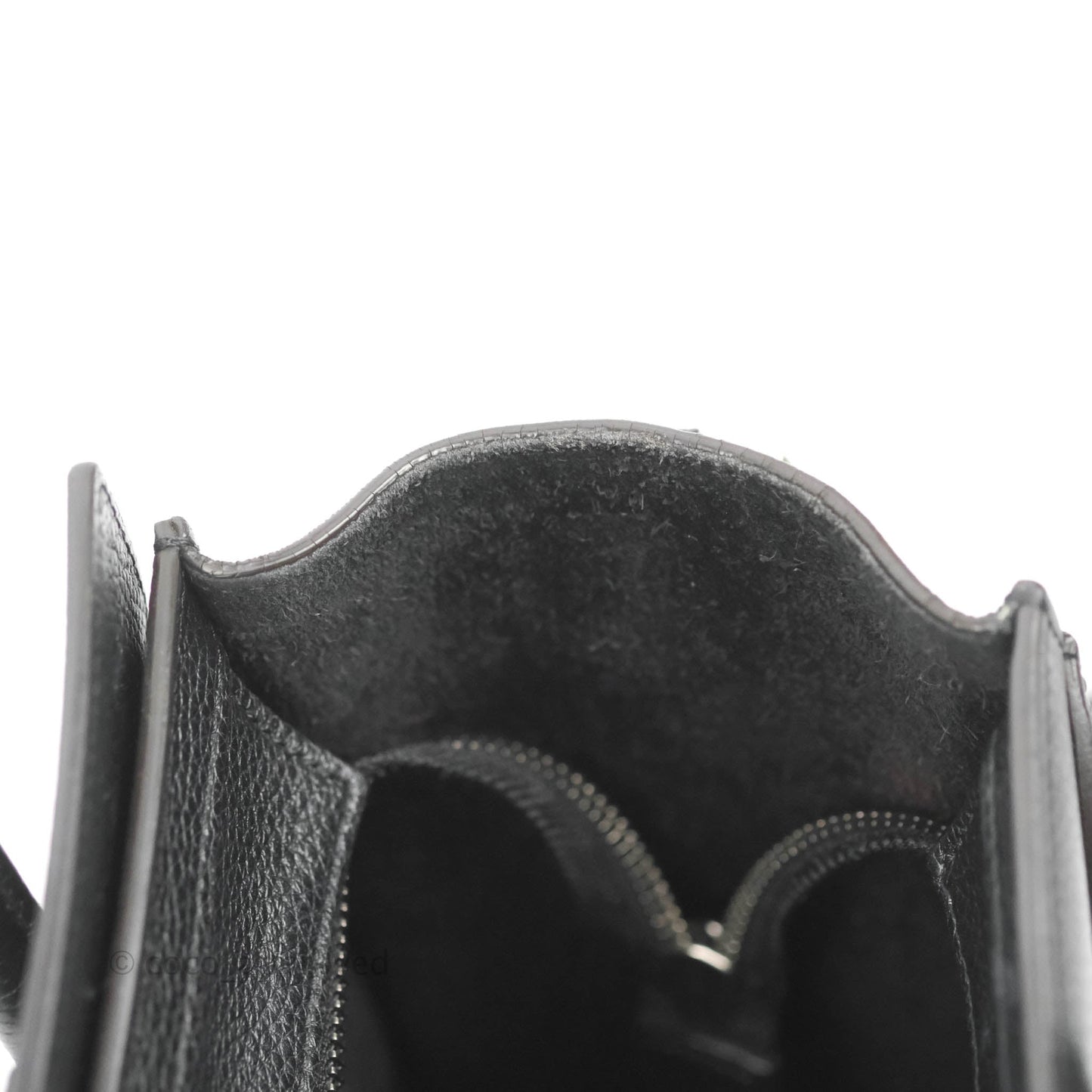Celine Nano Luggage Black Drummed Calfskin Silver Hardware