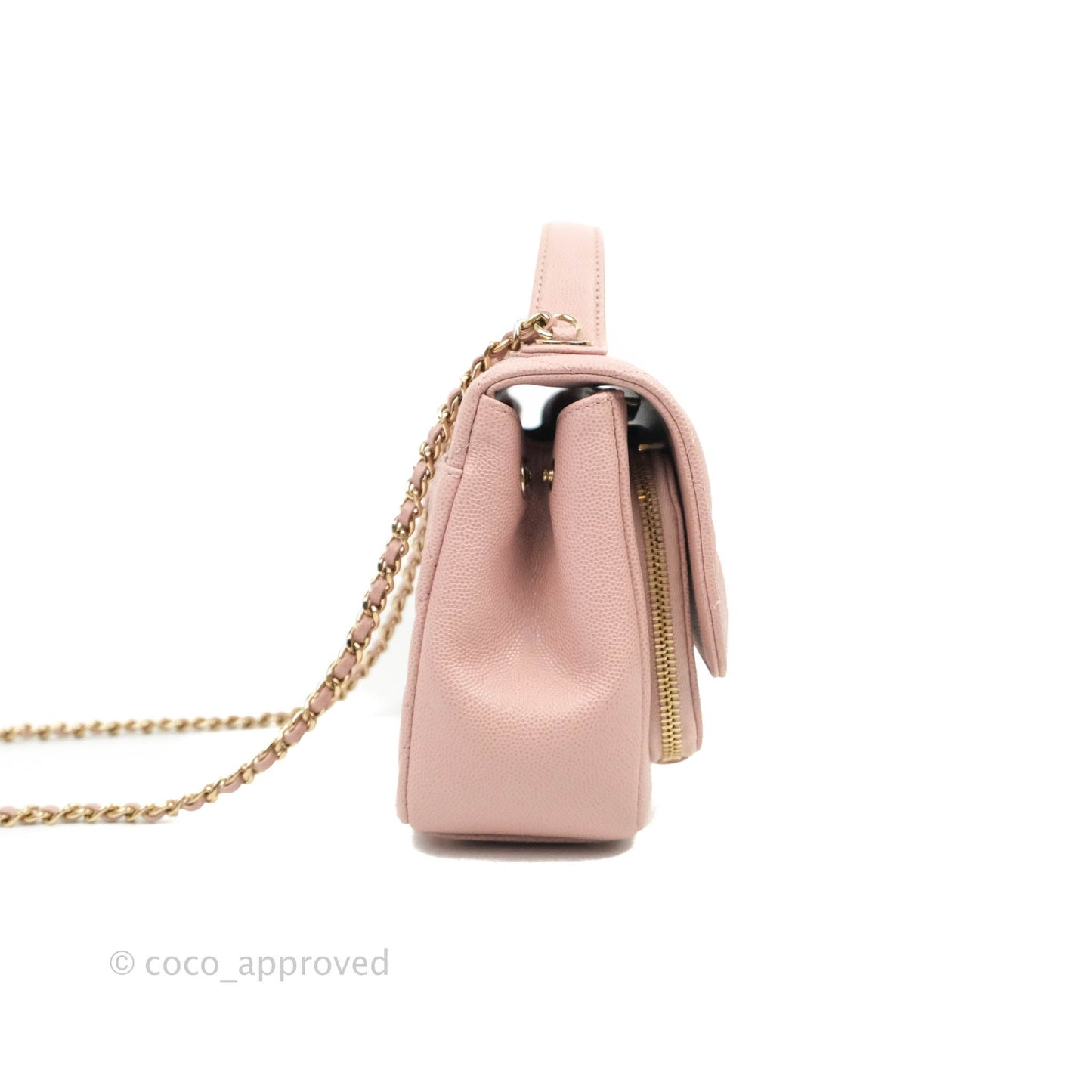 Chanel Quilted Small Business Affinity Flap Pink Caviar Gold Hardware