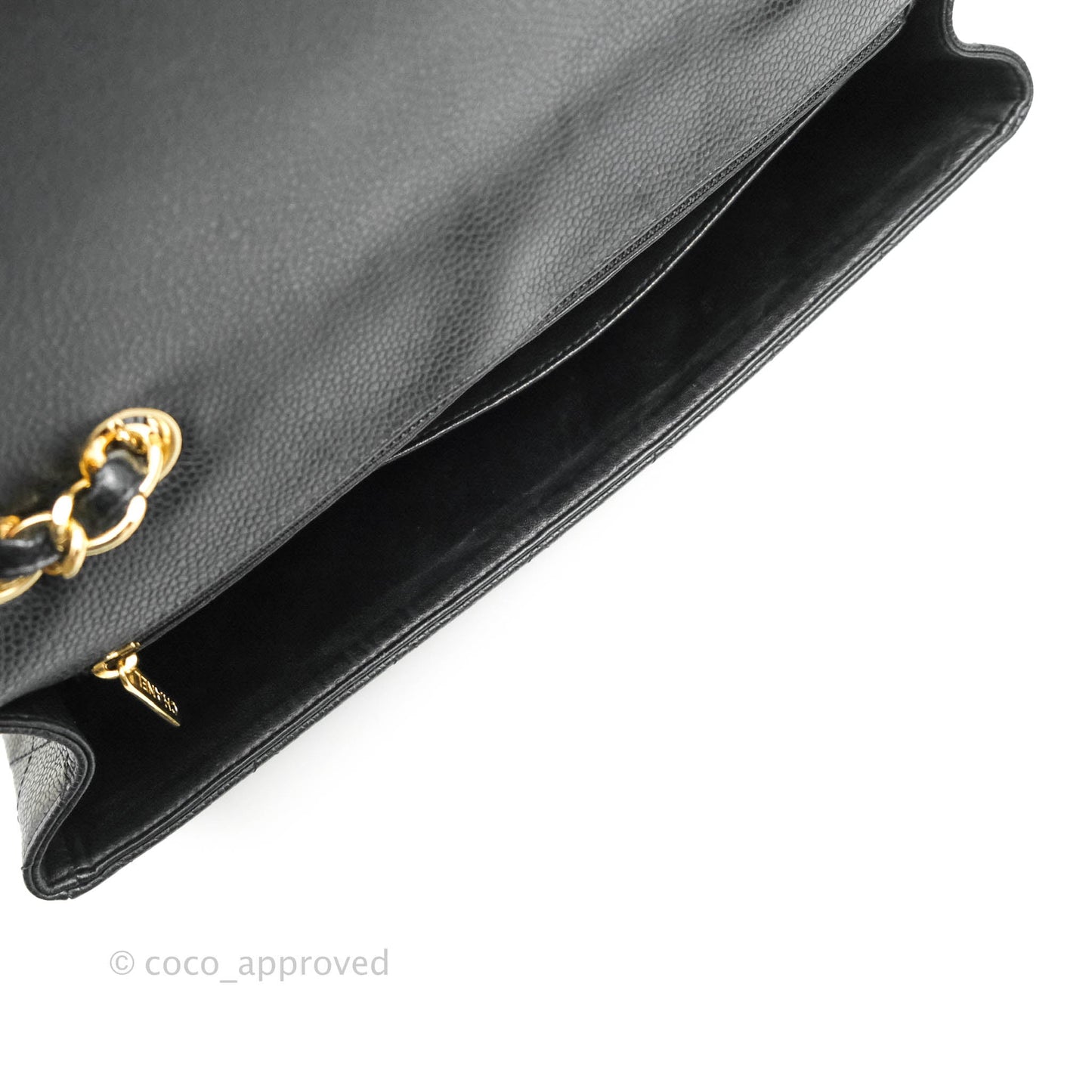 Chanel Jumbo Single Flap Black Caviar Gold Hardware⁣⁣
