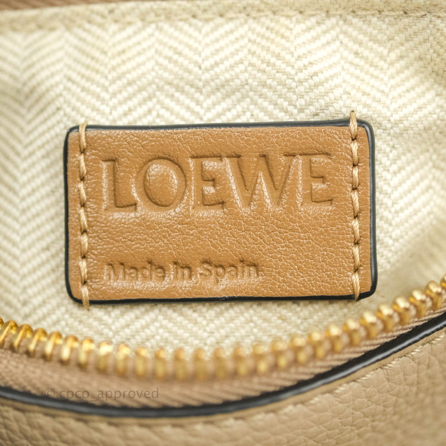 Loewe Small Puzzle Bag Sand Mink Grained Calfskin