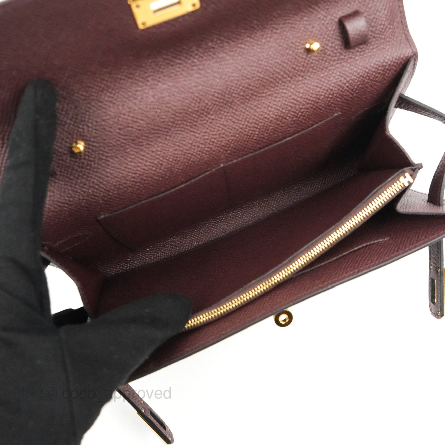 Hermès Kelly To Go Wallet Rouge Sellier Epsom Gold Hardware