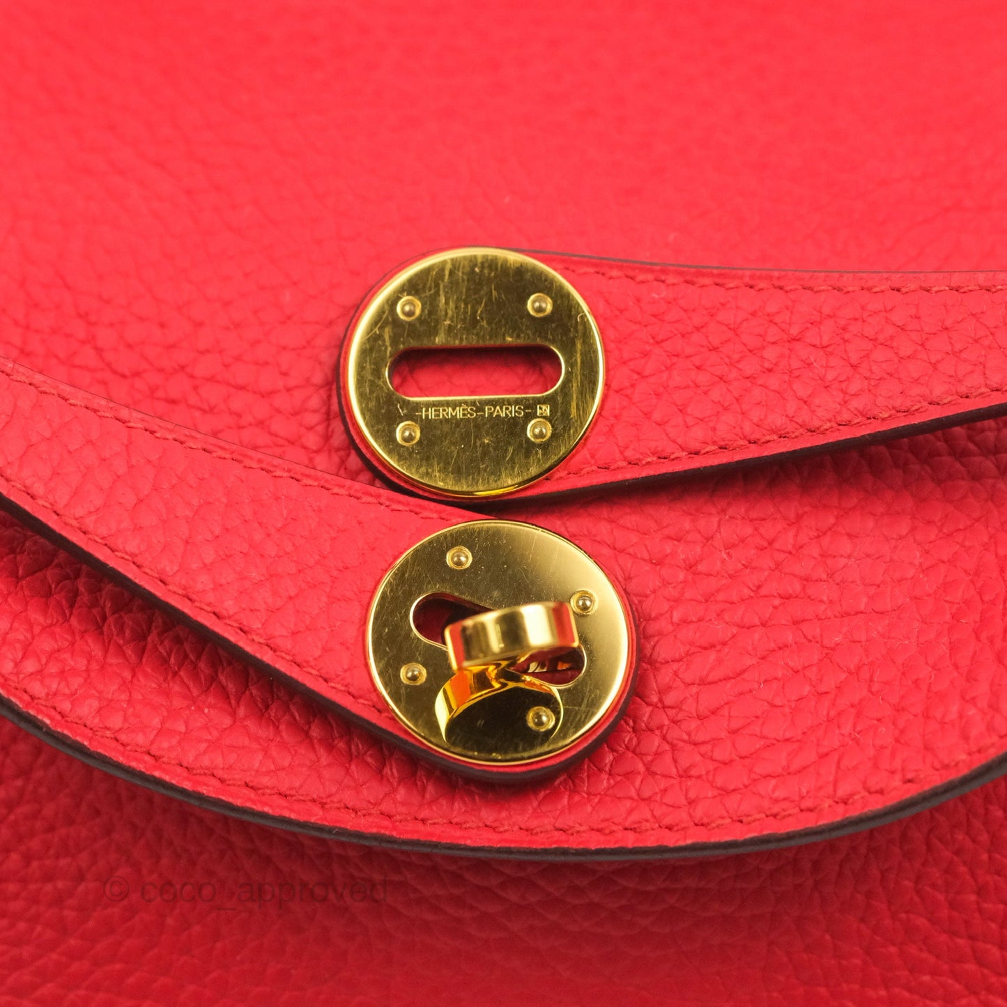 Hermès Lindy 26 Rouge de Coeur Clemence Gold Hardware