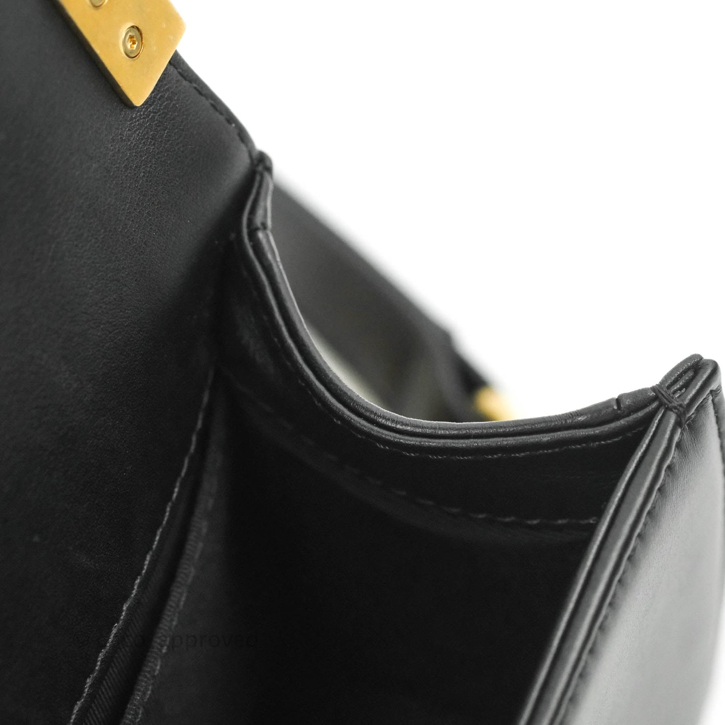Chanel Small Boy Bag Black Calfskin Gold Hardware