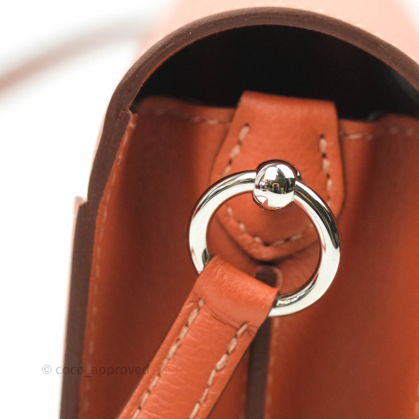 Hermès Roulis Mini 18 Blush Rose Jaipur Evercolor Palladium Hardware