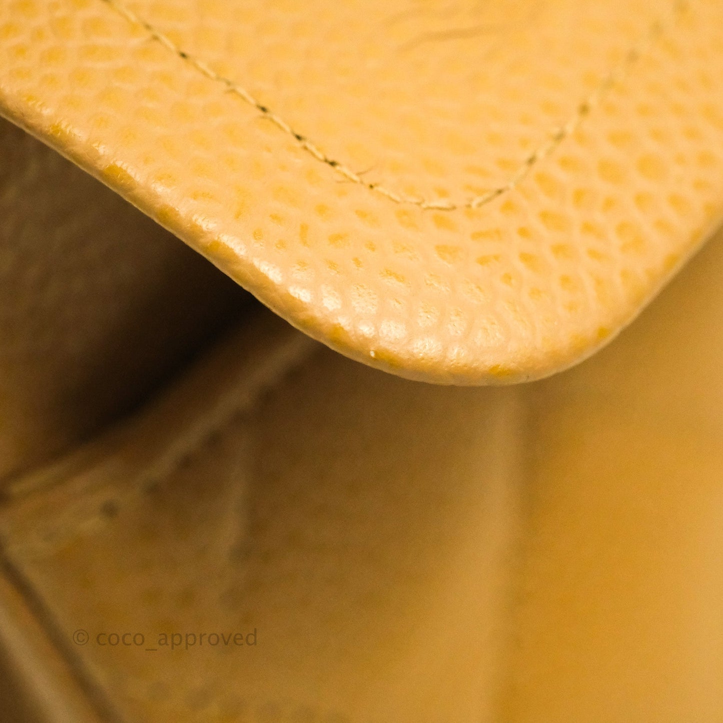 Chanel S/M Small Classic Quilted Flap Dark Beige Caviar 24K Gold Hardware