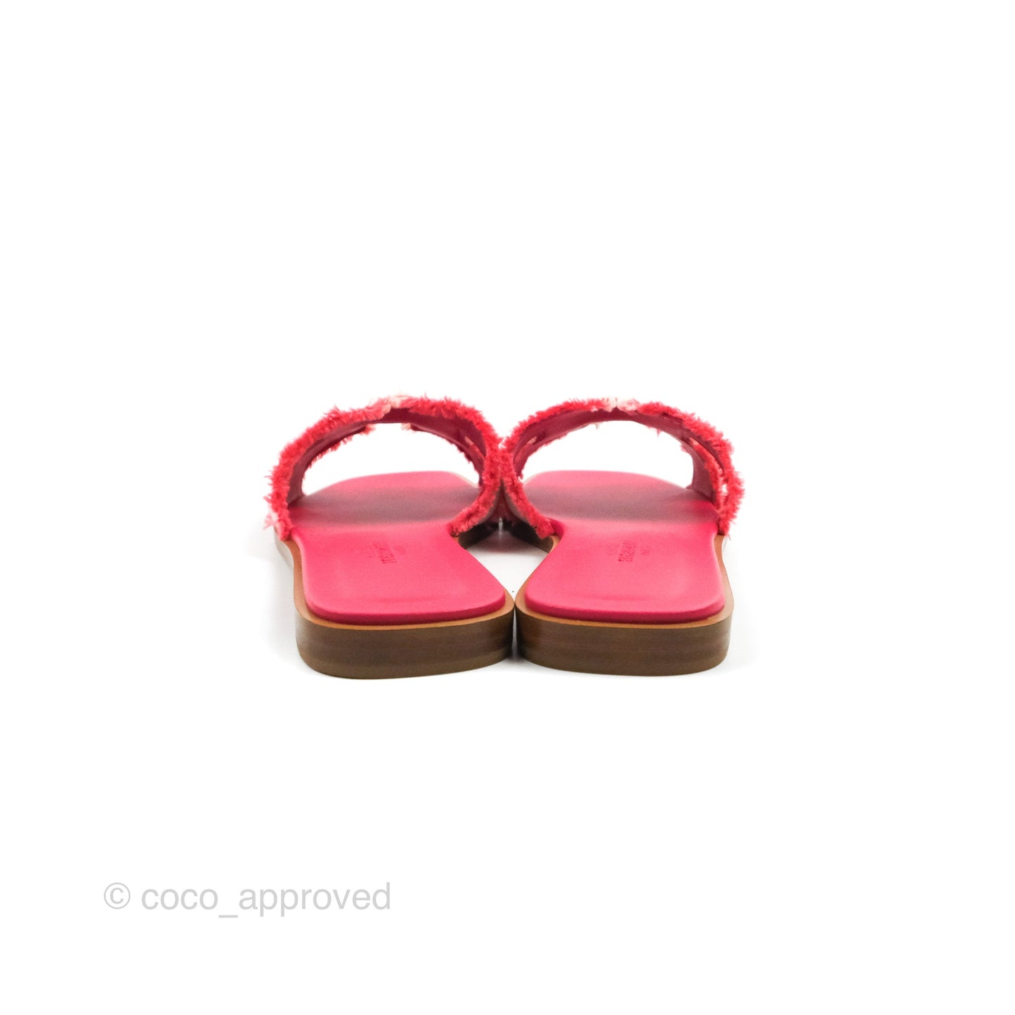 Hermès Oran Sandals Frill in Pink Size 36