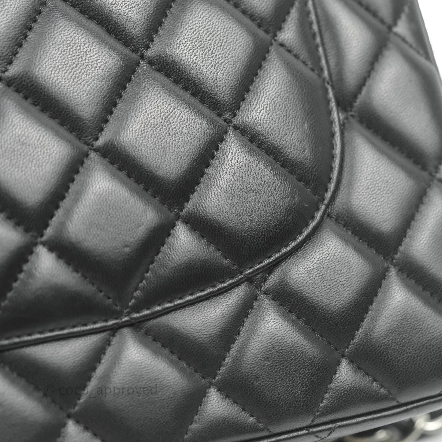 Chanel Jumbo Double Flap Black Lambskin Silver Hardware⁣⁣