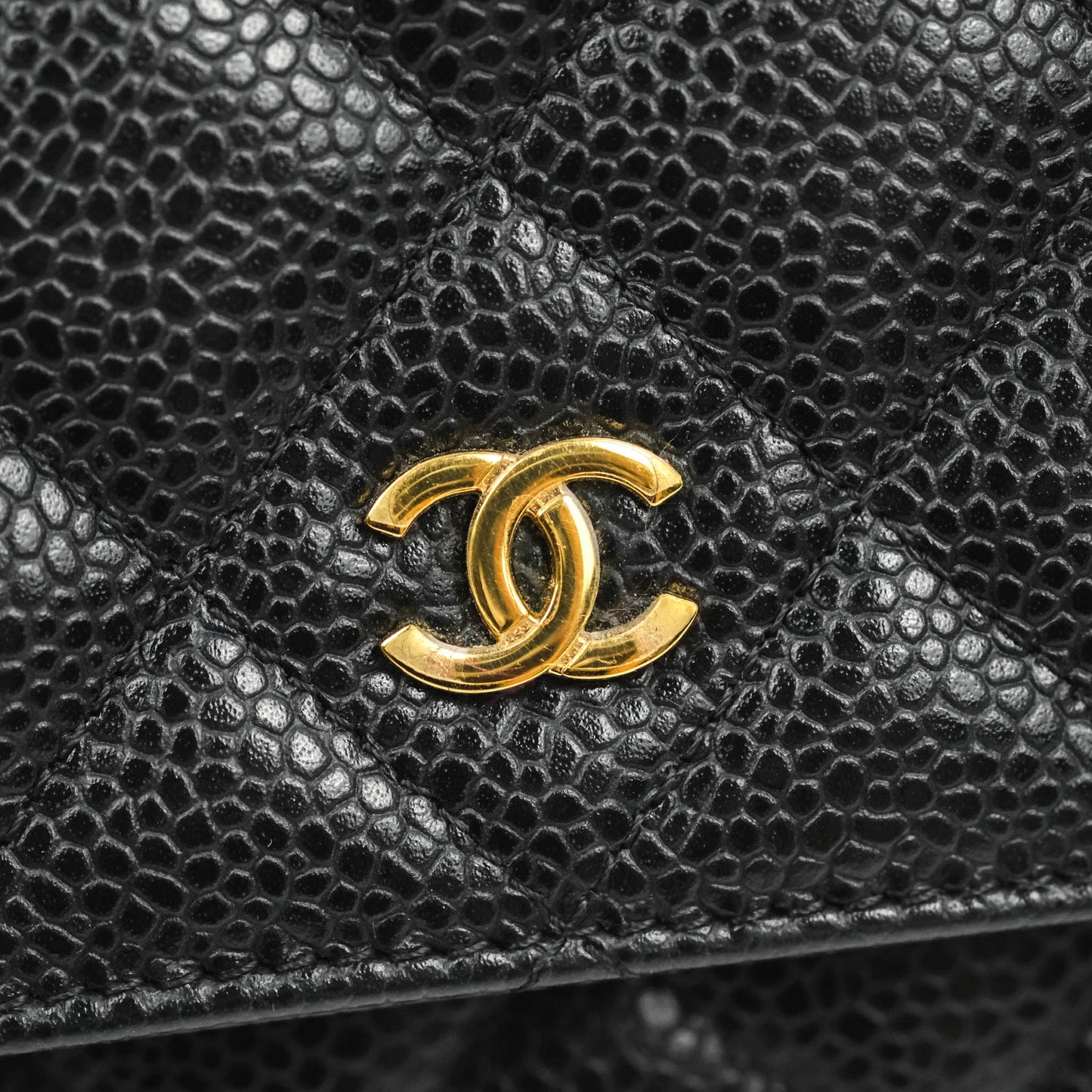 Chanel Quilted Classic WOC Black Caviar Gold Hardware