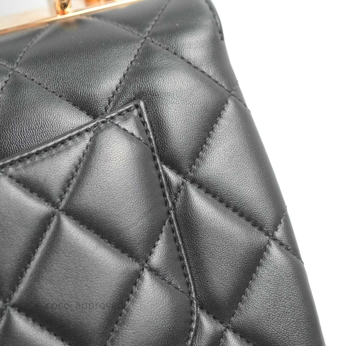 Chanel Small Trendy CC Black Lambskin Rose Gold Hardware 22C
