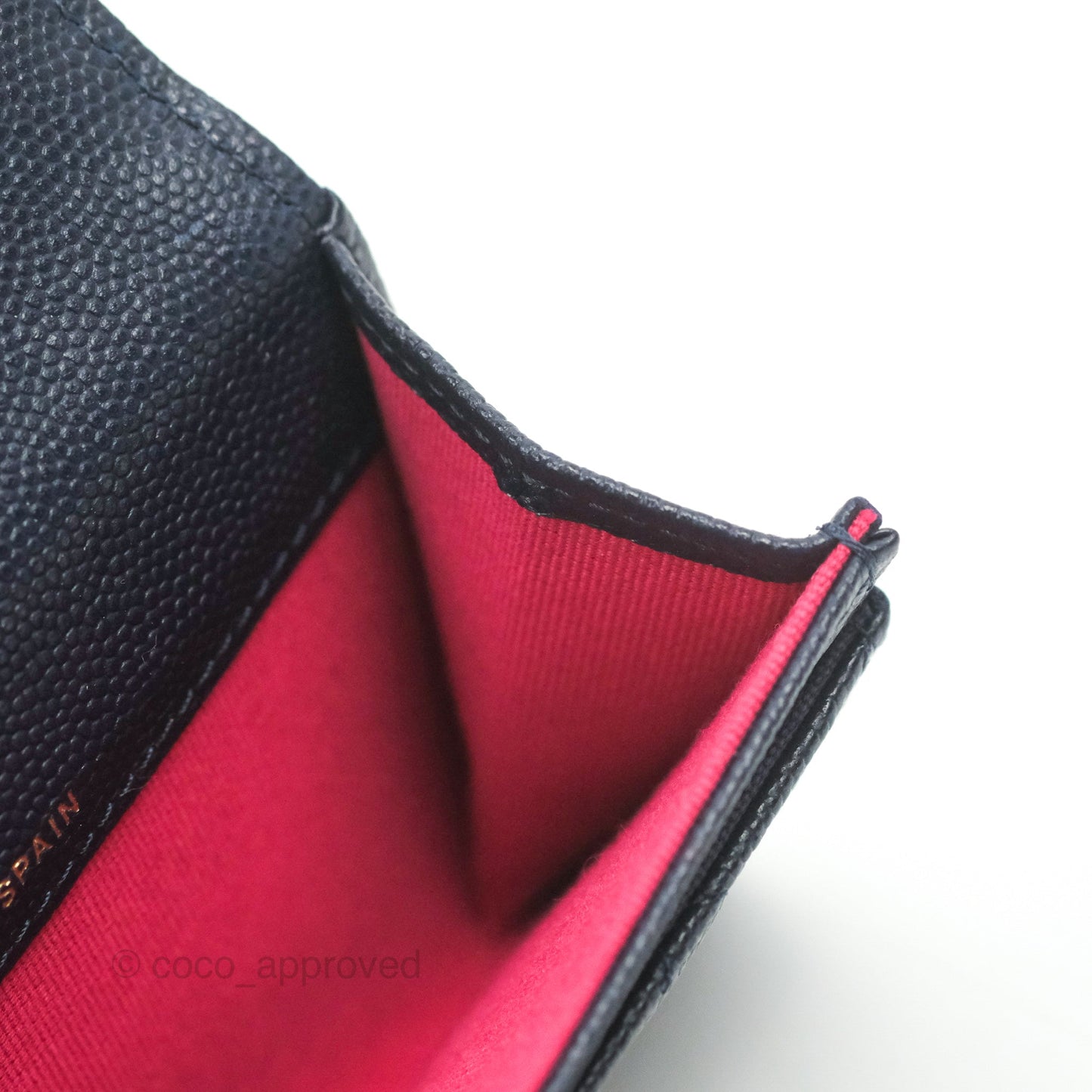 Chanel Quilted Flap Card Holder Navy Caviar