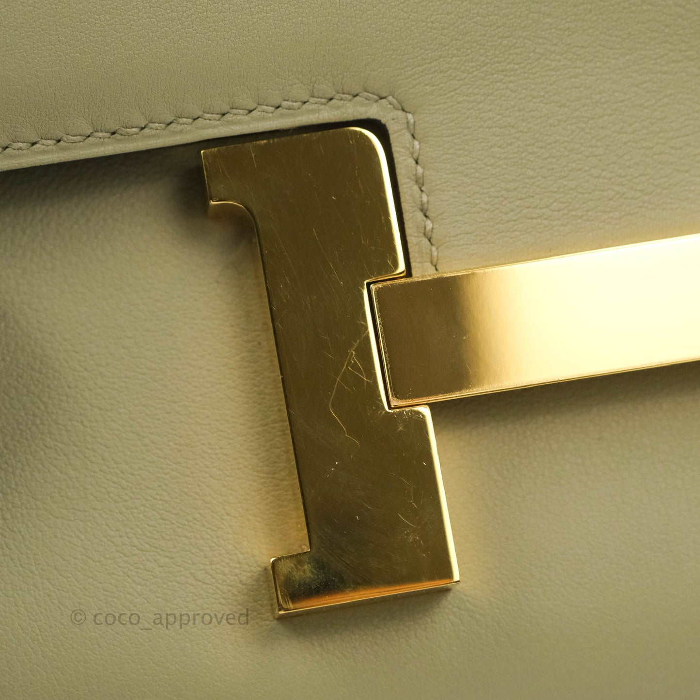 Hermès Constance III 24 Veau Swift Sauge Gold Hardware