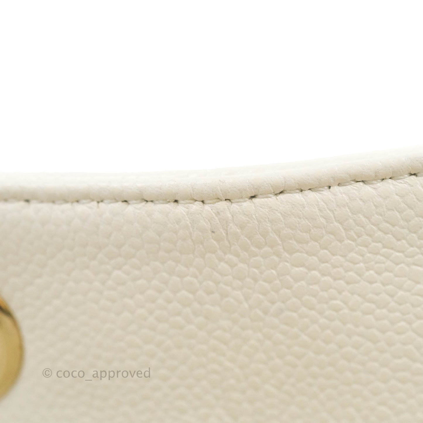 Chanel Business Affinity Drawstring Bucket Bag White Caviar Gold Hardware