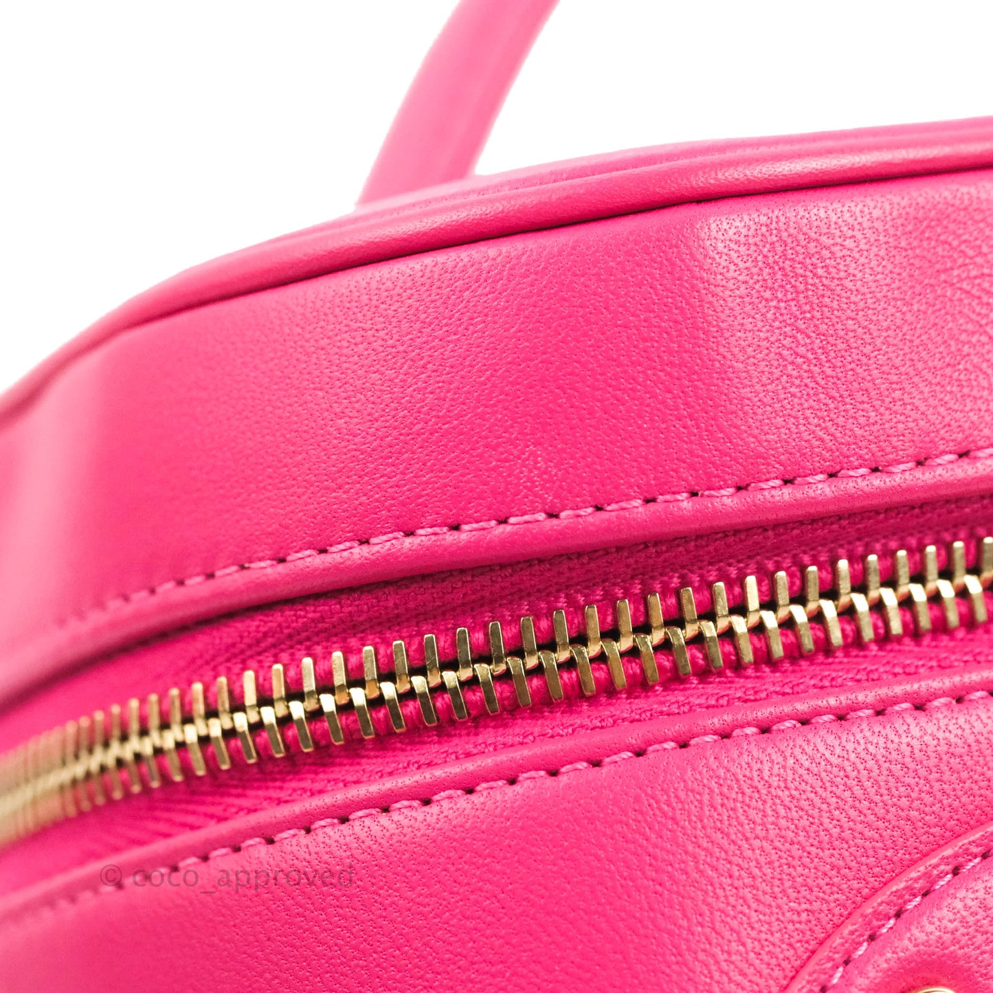 Chanel CC Mania Vanity Case Pink Lambskin Gold Hardware
