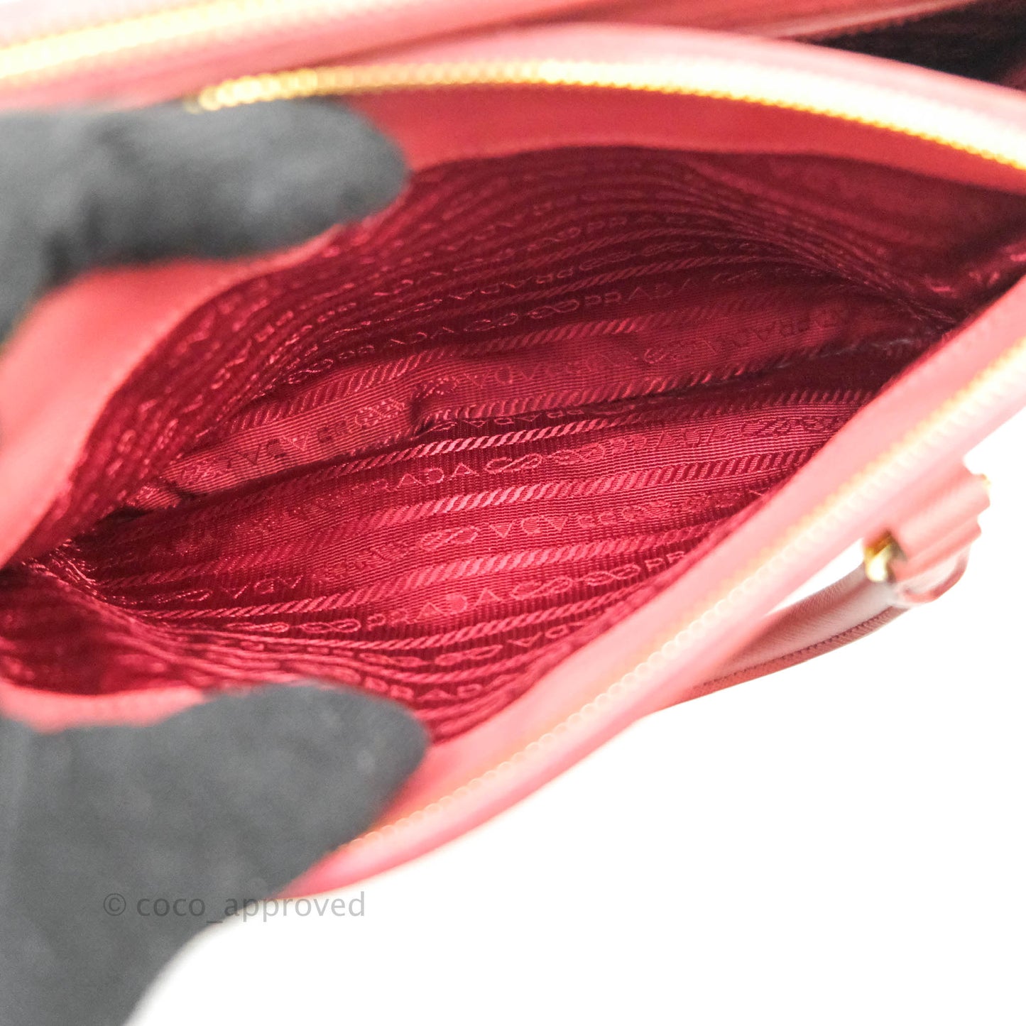 Prada Small Saffiano Lux Pink Tamaris Galleria Bag