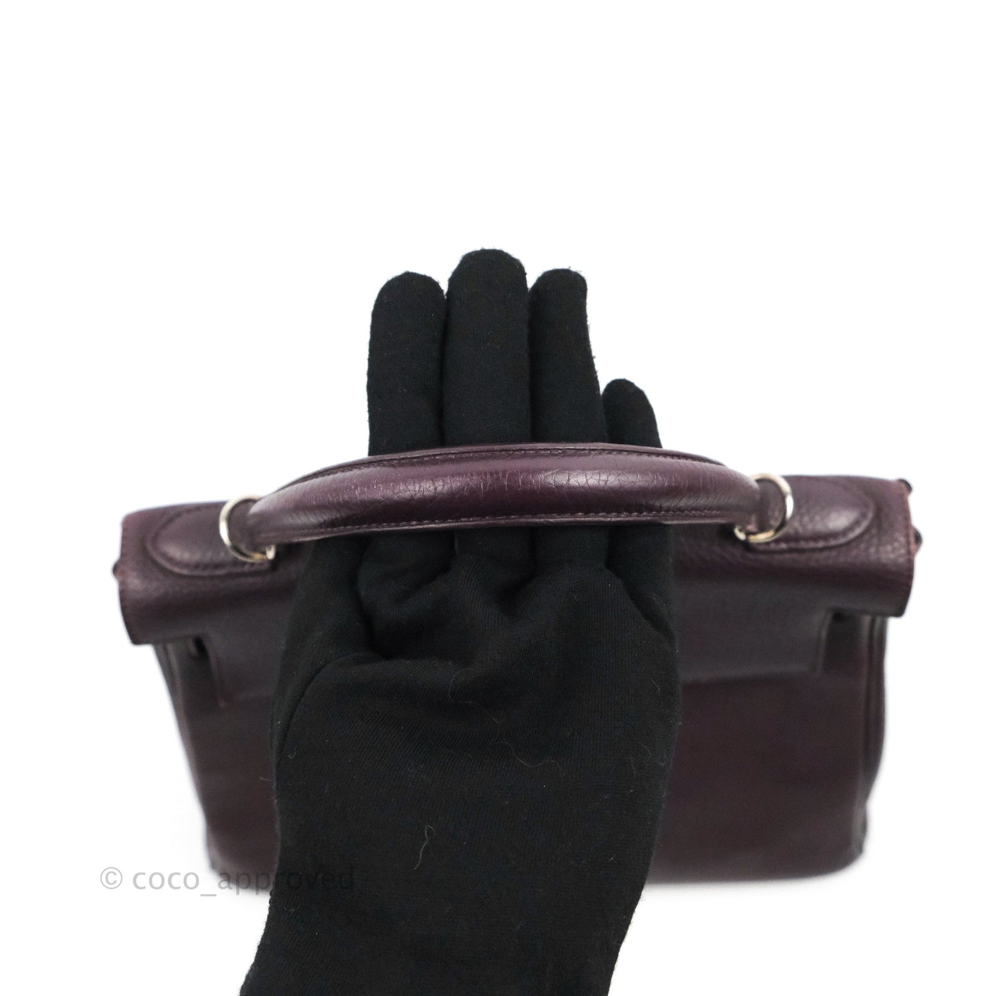 Hermès Retourne Kelly 28 Raisin TPM Palladium Hardware