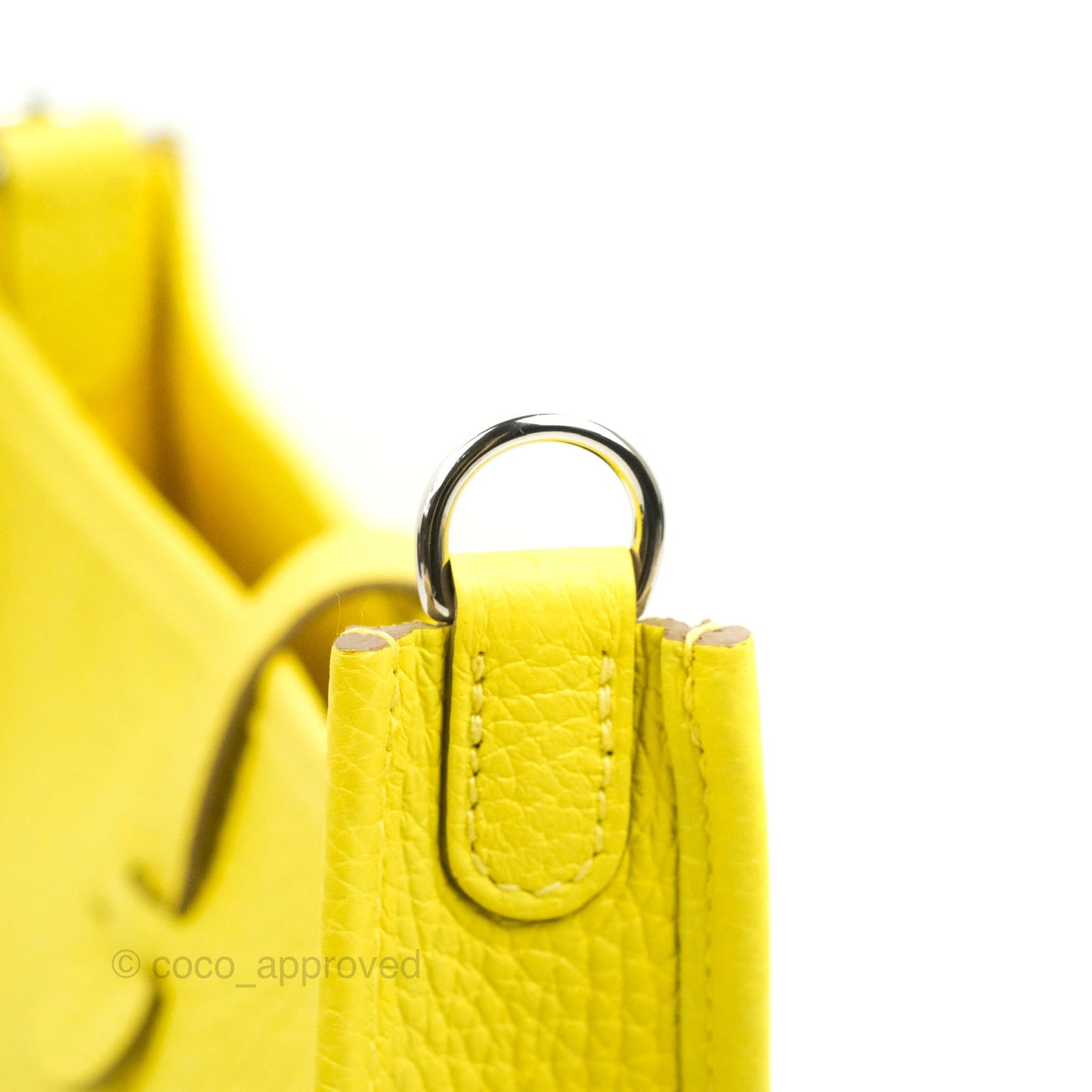 Hermès Mini Evelyne 16 Lime Clemence Palladium Hardware