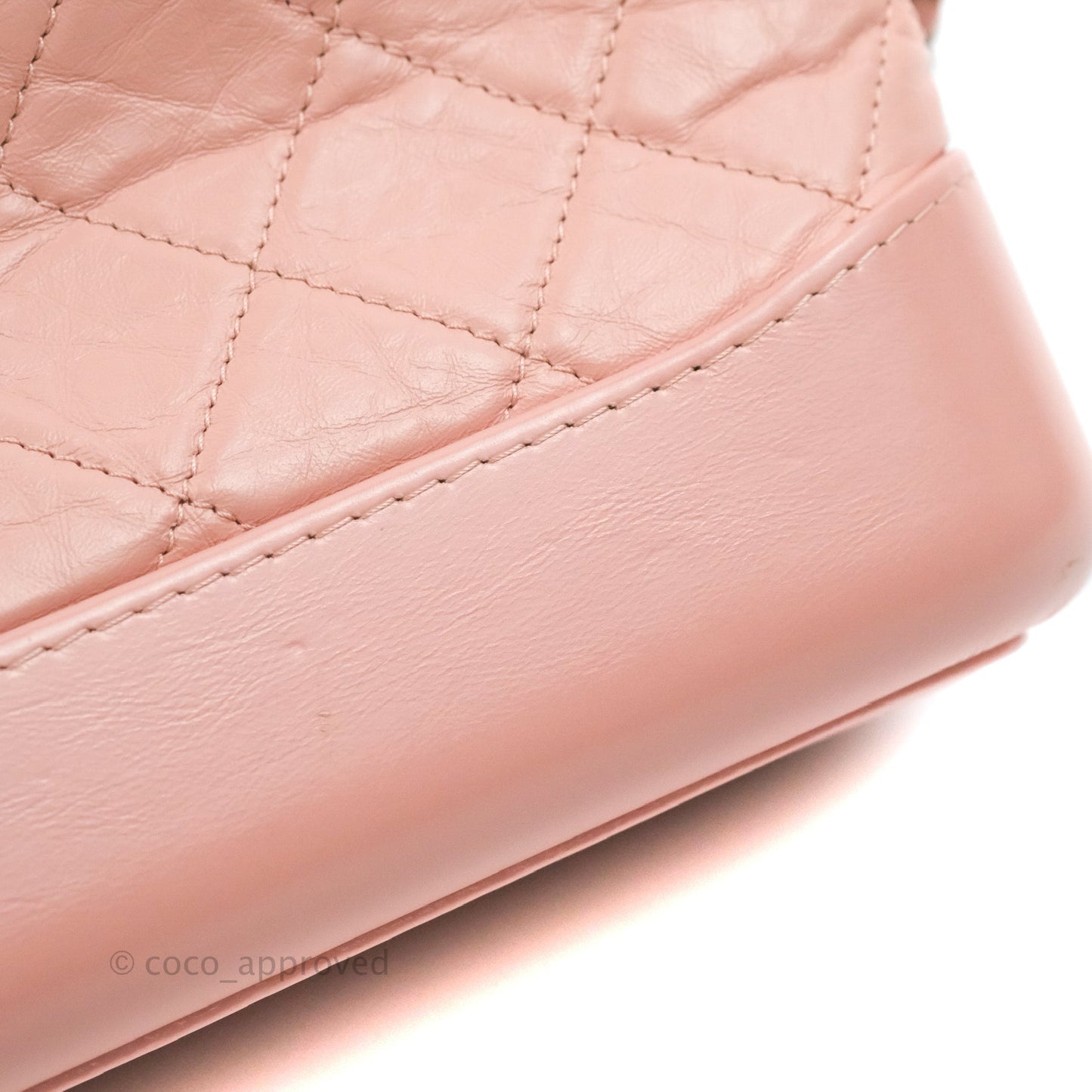 Chanel Quilted Small Gabrielle Hobo Pink Aged Calfskin