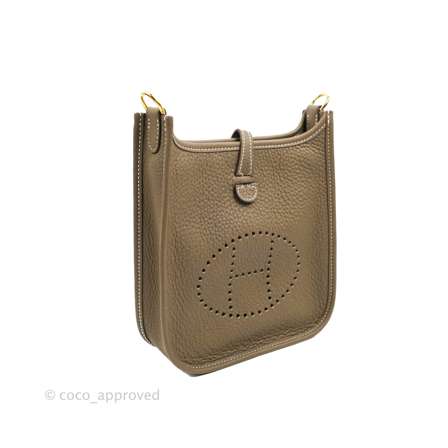 Hermès Mini Evelyne 16 Amazone Clemence Etoupe Gold Hardware
