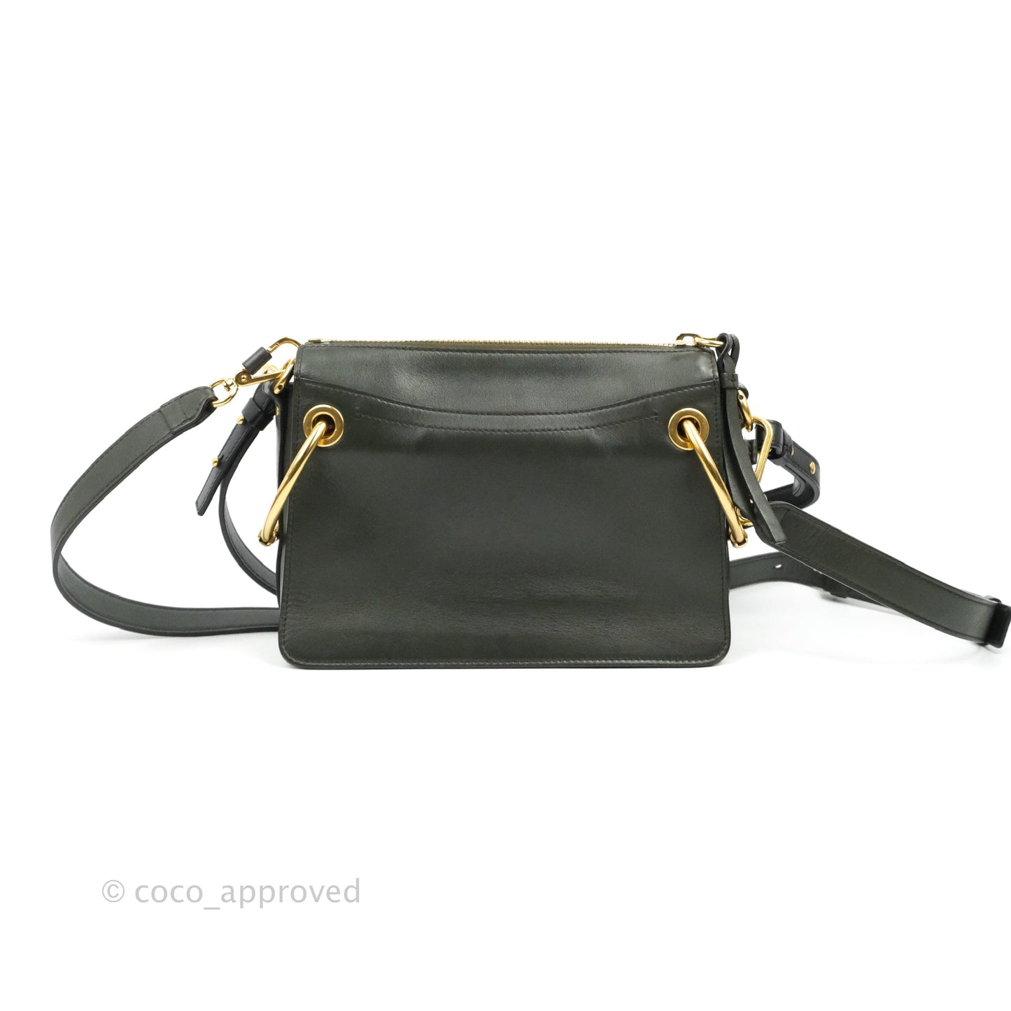 Chloe Small Roy Bag Army Green Calfskin Gold Hardware