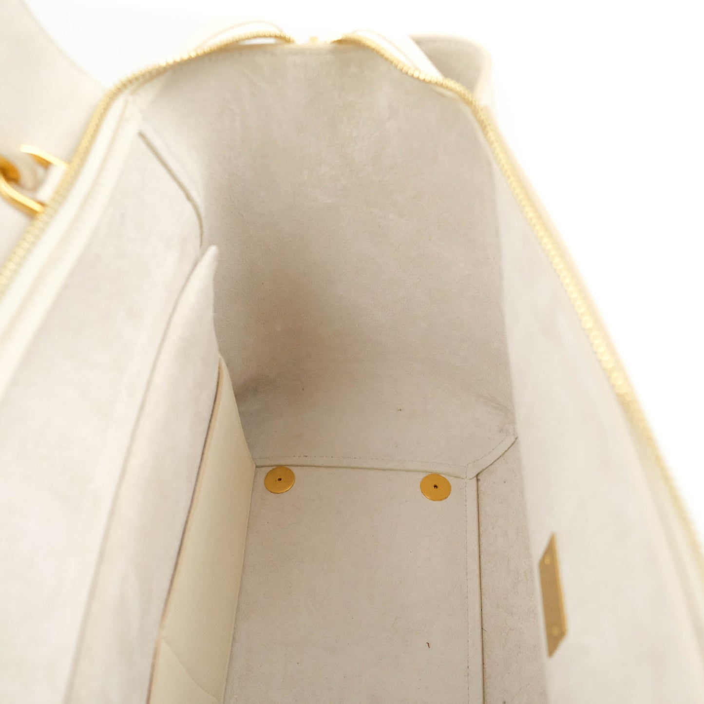 Celine Mini Belt Bag White Grained Calfskin Gold Hardware