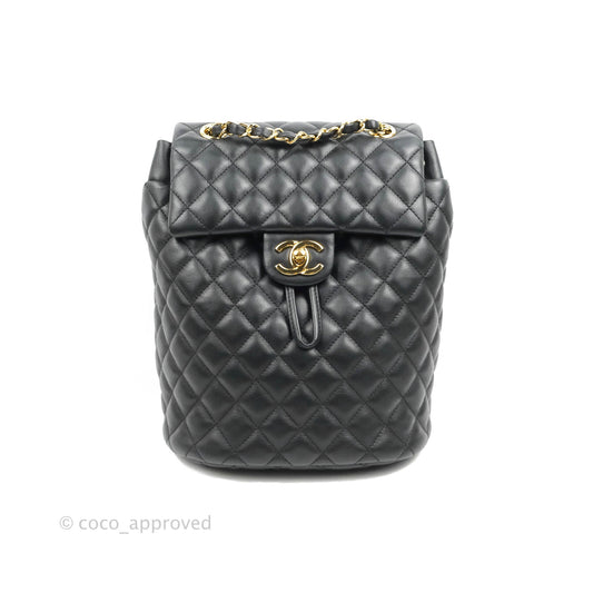 Chanel Quilted Small Urban Spirit Backpack Calfskin Black Gold Hardware
