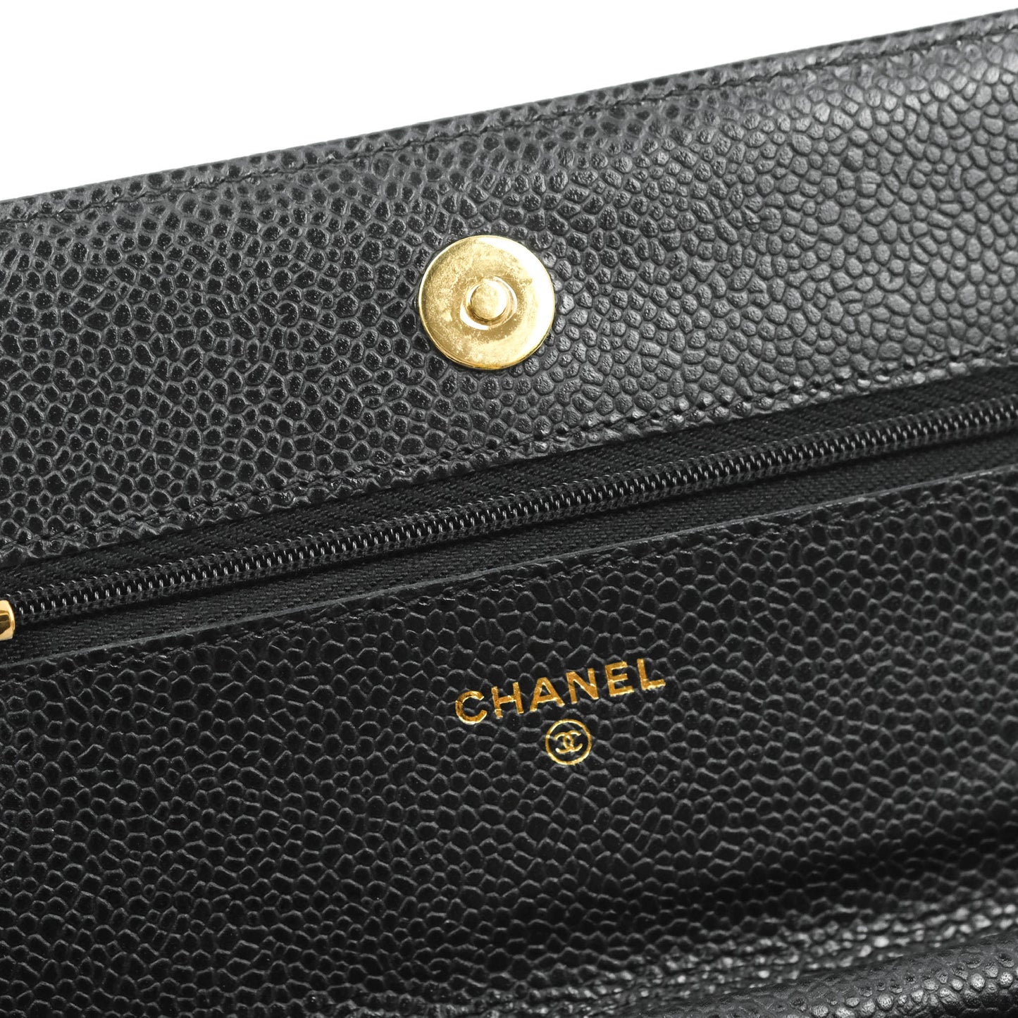 Chanel Quilted Classic WOC Black Caviar Gold Hardware