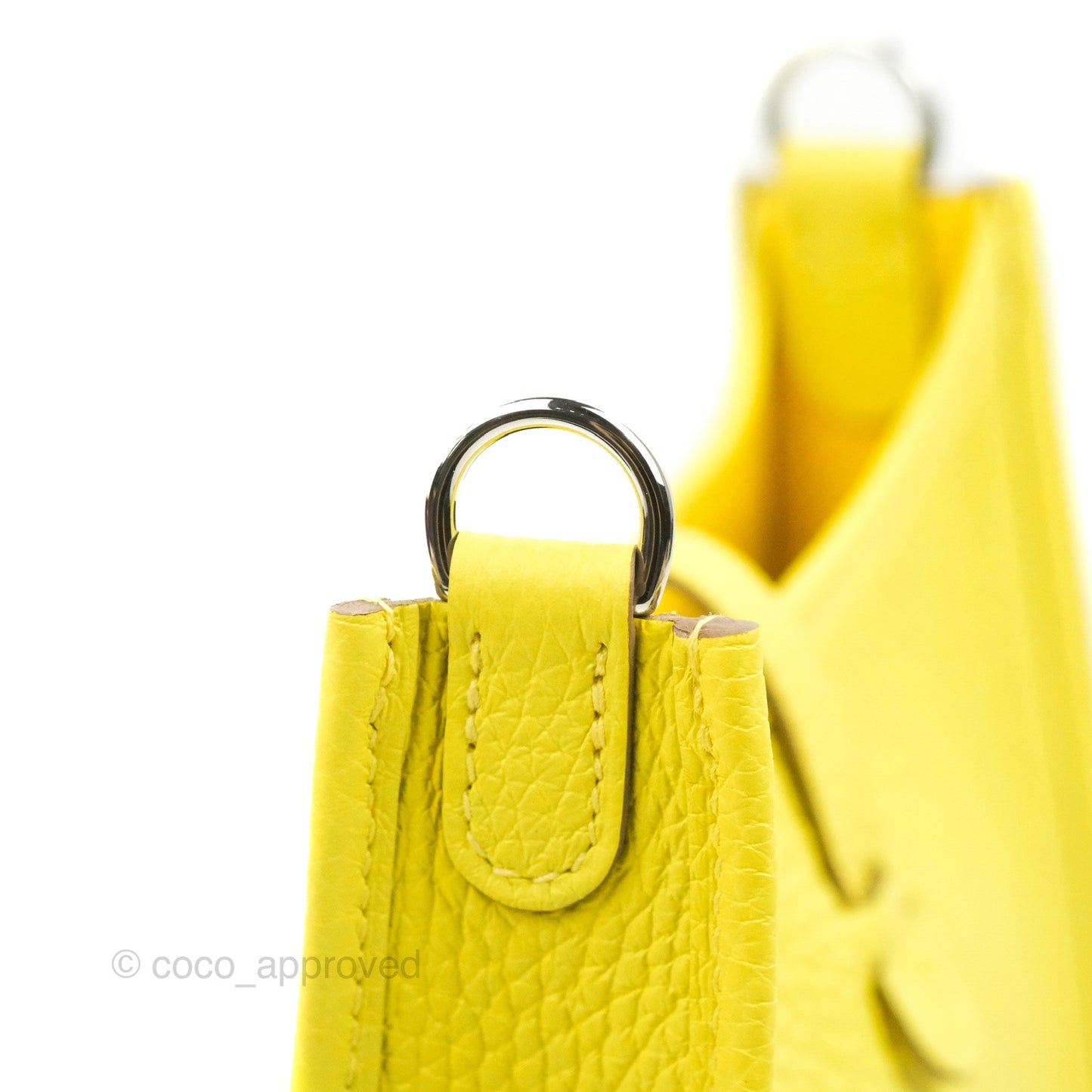 Hermès Mini Evelyne 16 Lime Clemence Palladium Hardware