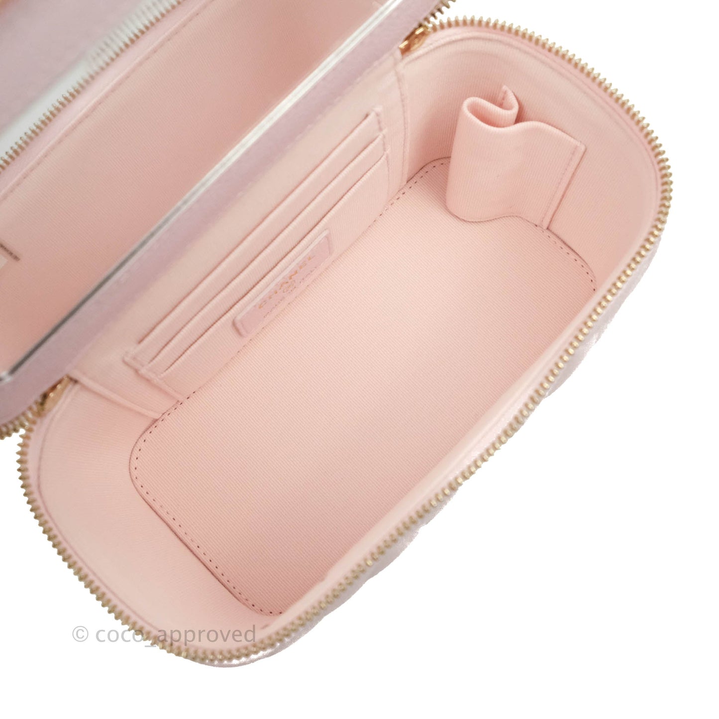 Chanel Vanity with CC Chain Light Pink Caviar Gold Hardware