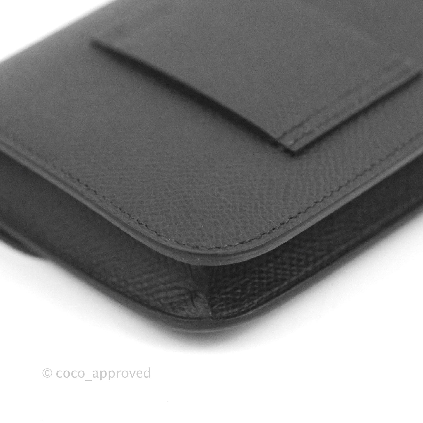Hermès Constance Slim Wallet Black Epsom Rose Gold Hardware