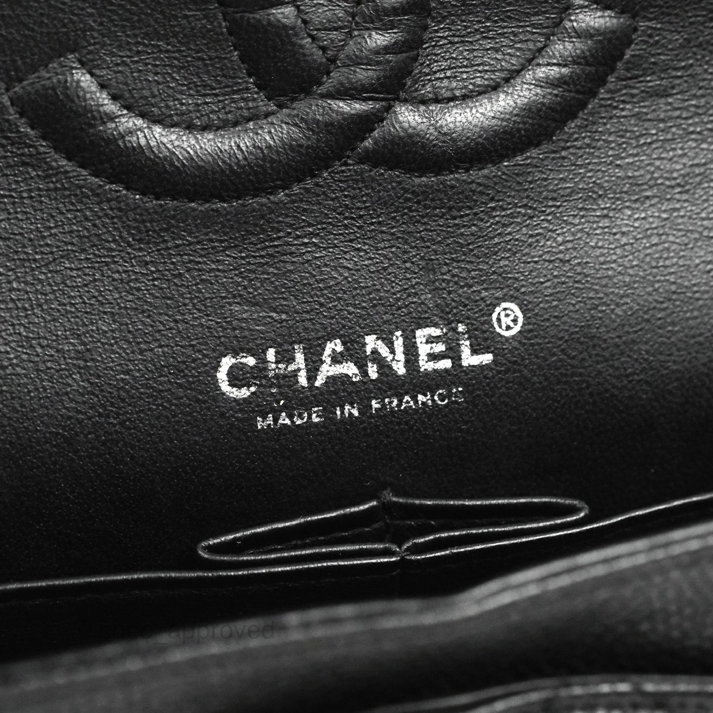 Chanel Classic M/L Medium Flap Quilted Black Caviar Silver Hardware