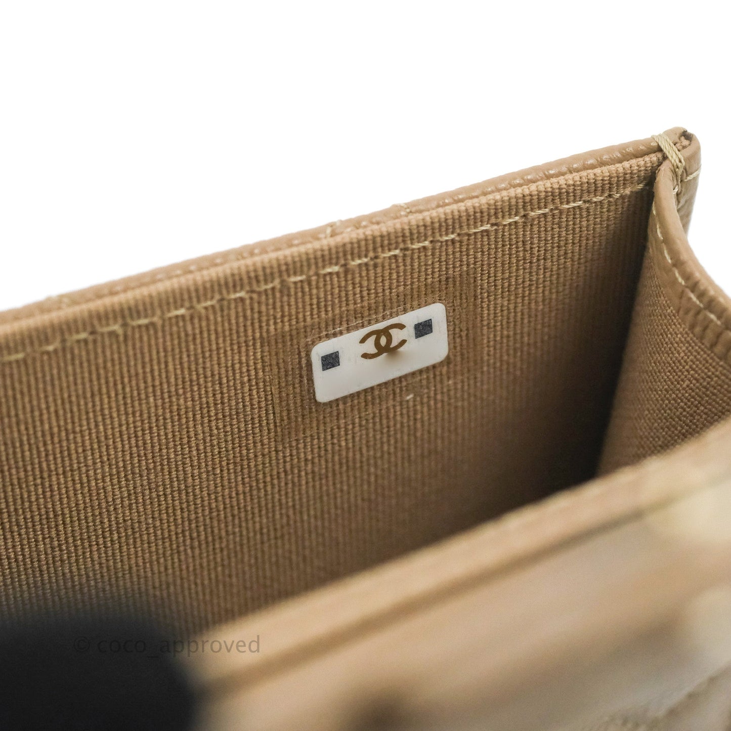 Chanel Mini Clutch With Chain Dark Beige Caviar Gold Hardware