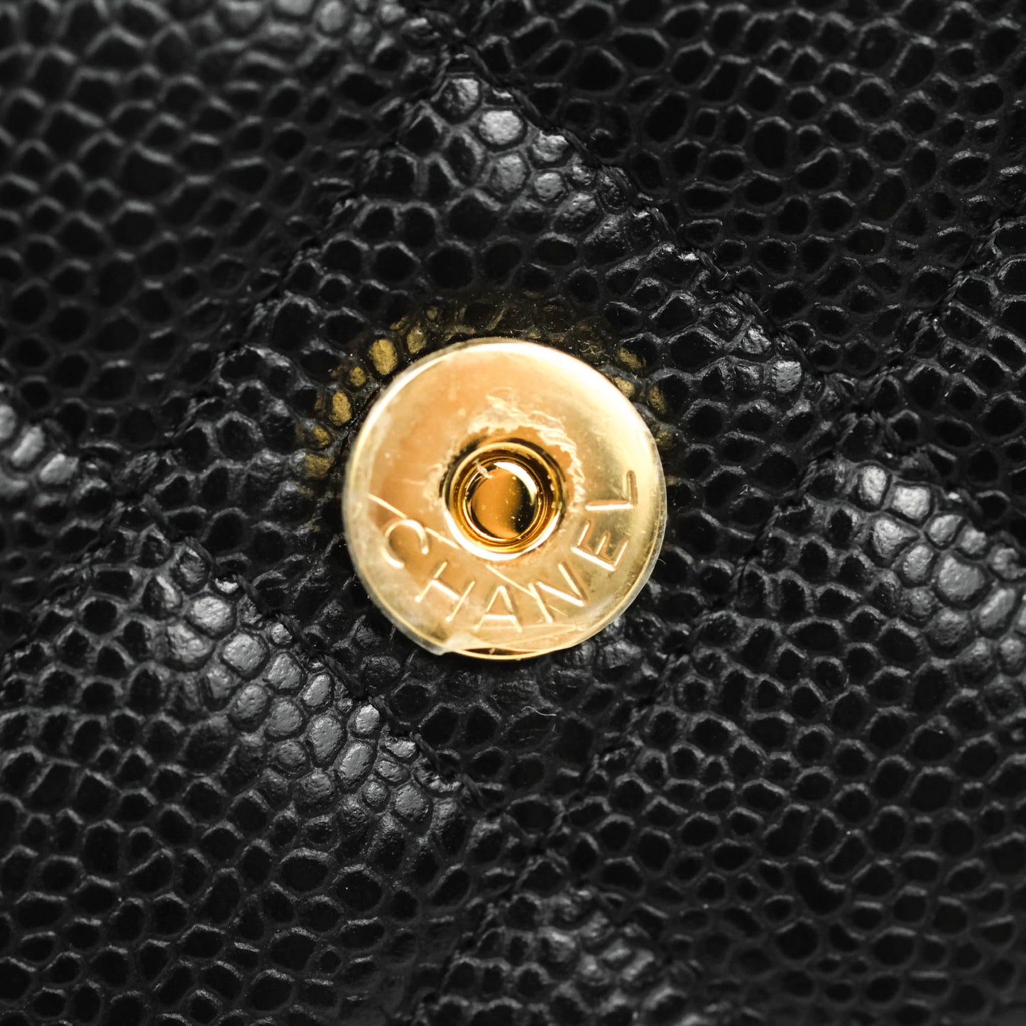 Chanel Quilted WOC Black Caviar Gold Hardware