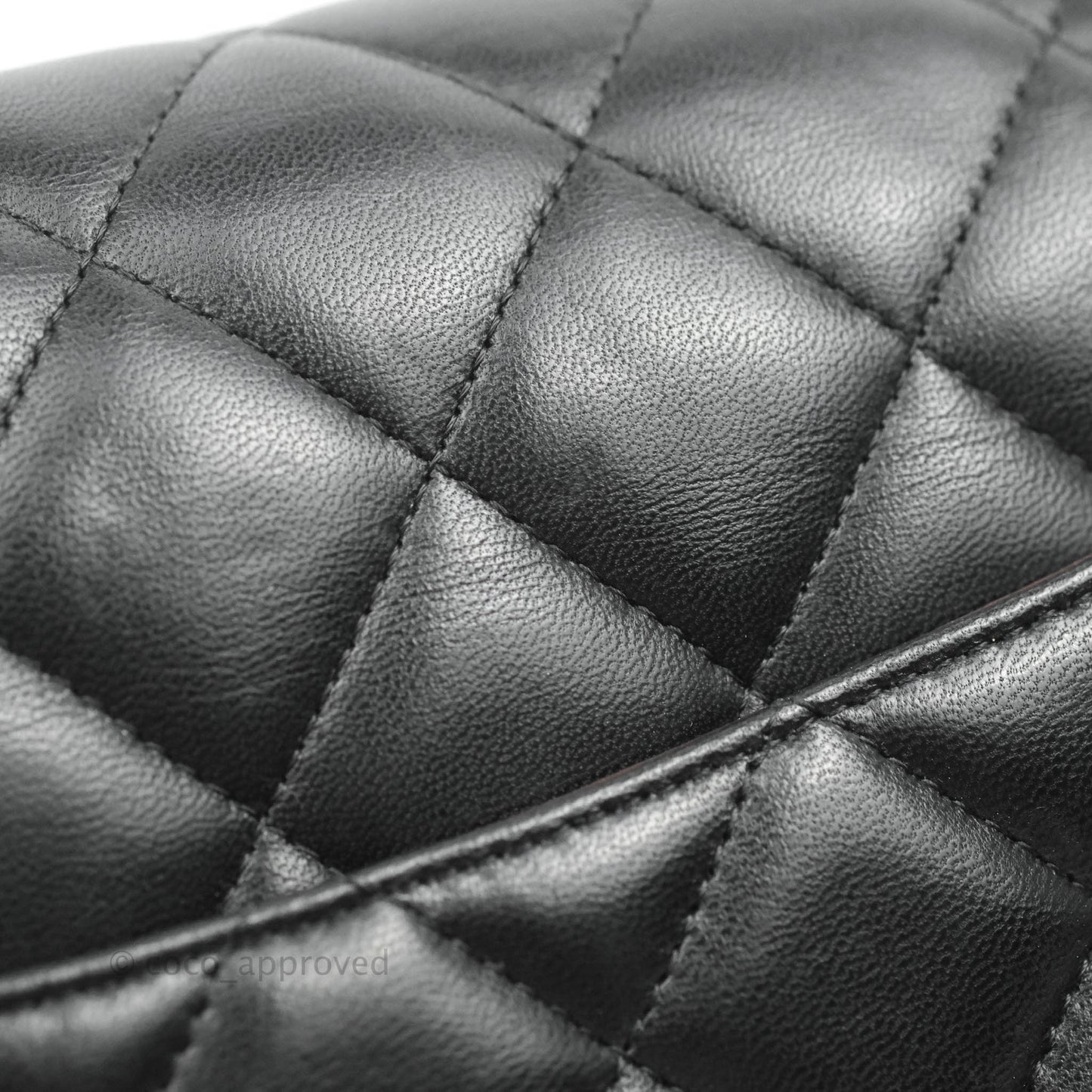 Chanel Jumbo Double Flap Black Lambskin Silver Hardware⁣⁣