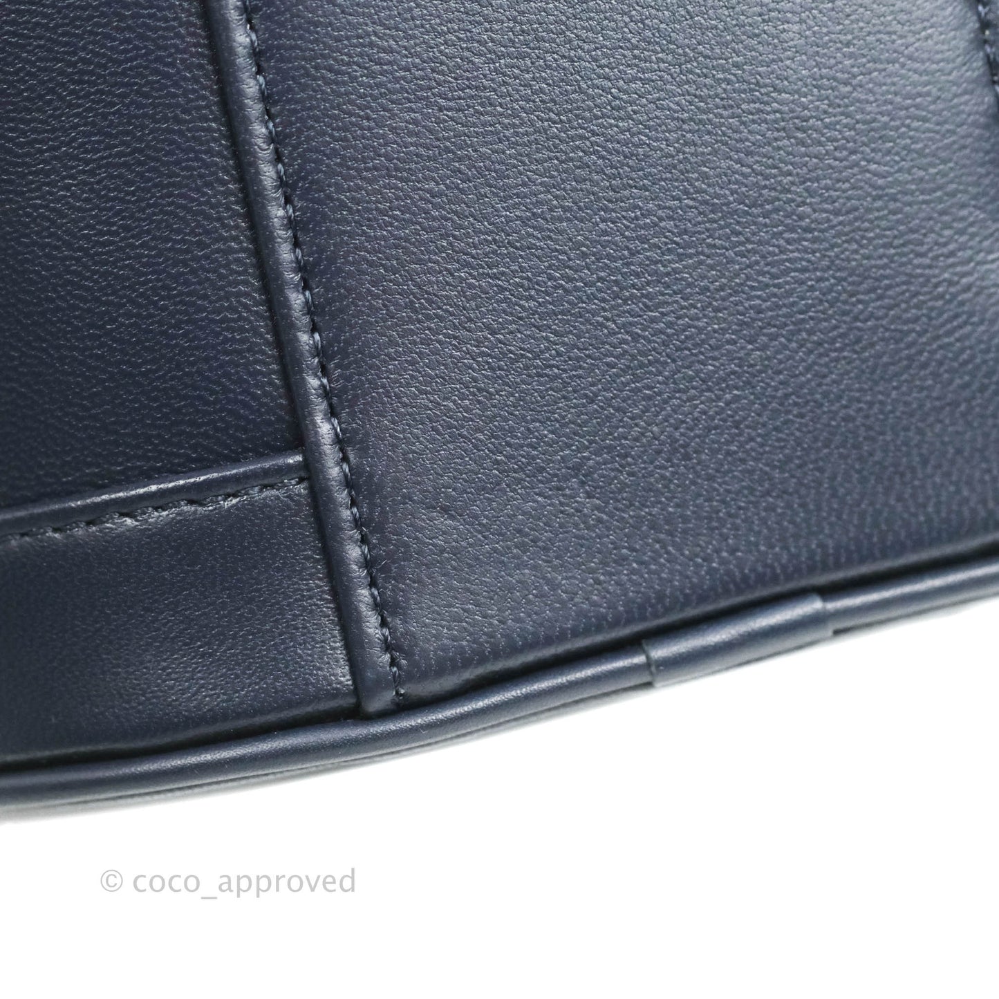 Chanel CC Mania Vanity Case Navy Lambskin Gold Hardware