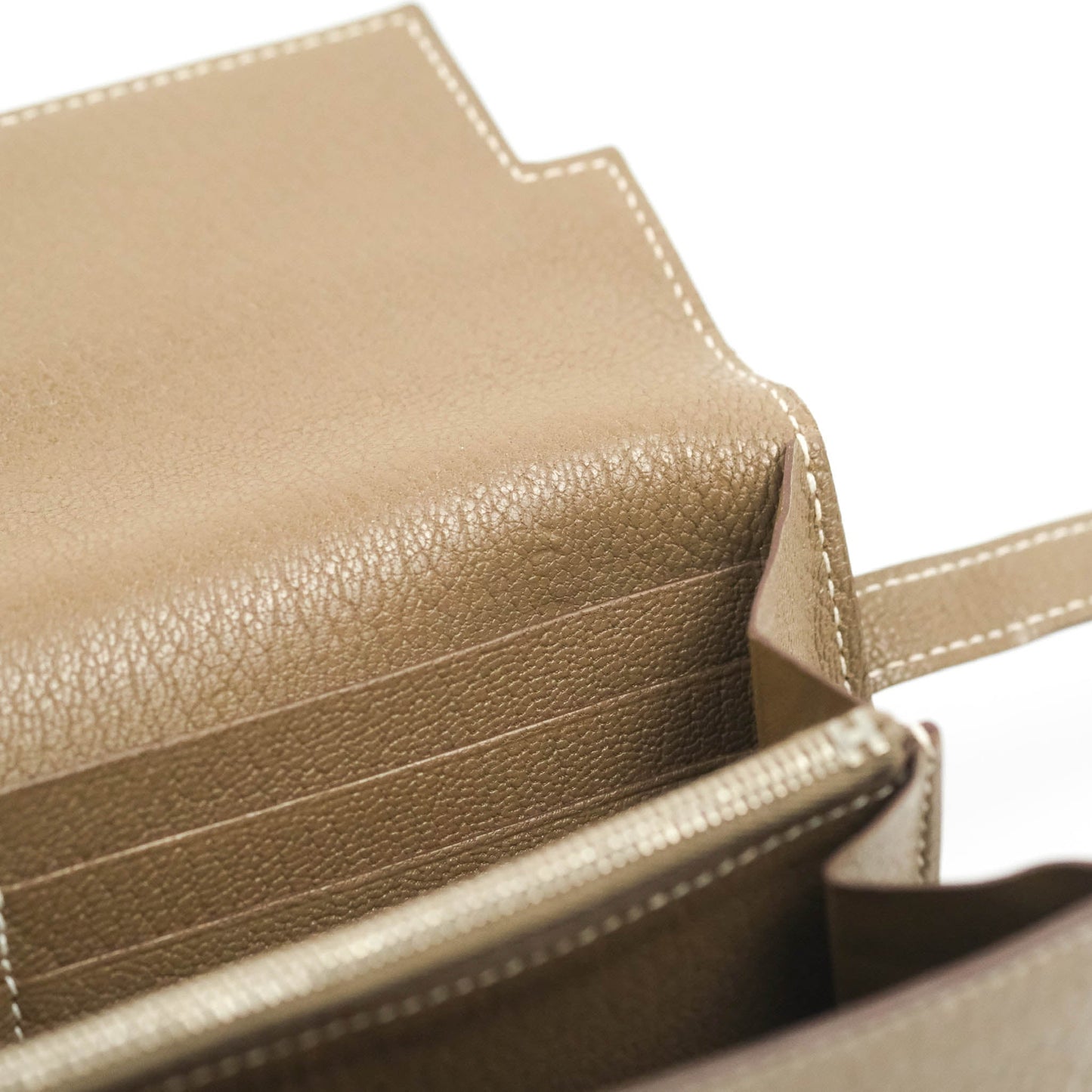 Hermès Kelly Wallet Etoupe Chevre Mysore Palladium Hardware