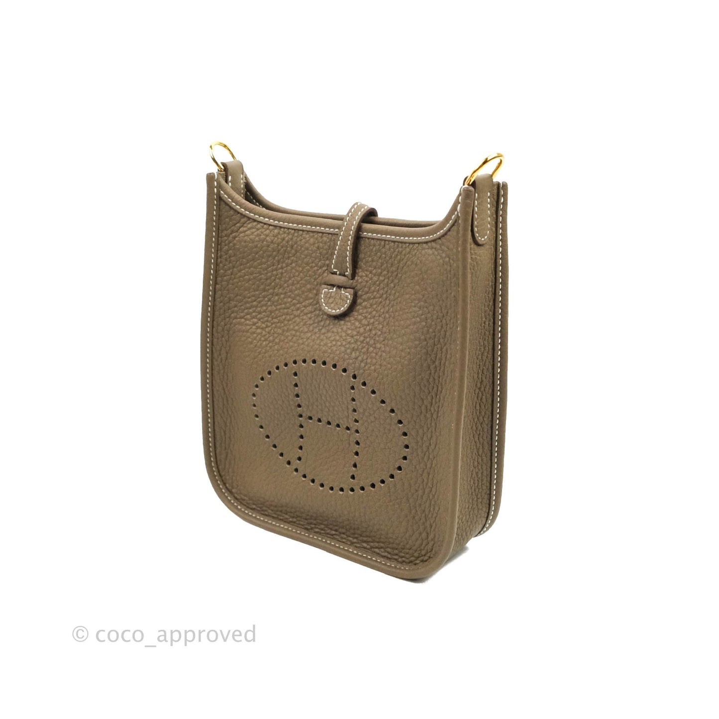 Hermès Mini Evelyne 16 Amazone Clemence Etoupe Gold Hardware