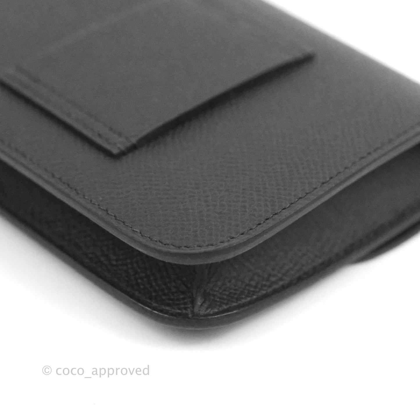 Hermès Constance Slim Wallet Black Epsom Rose Gold Hardware