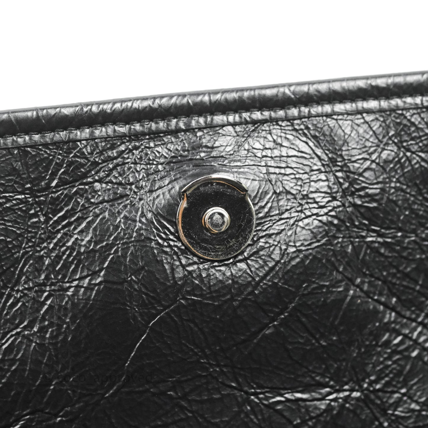 Saint Laurent Medium Niki Chain Bag Crinkled Calfskin Black