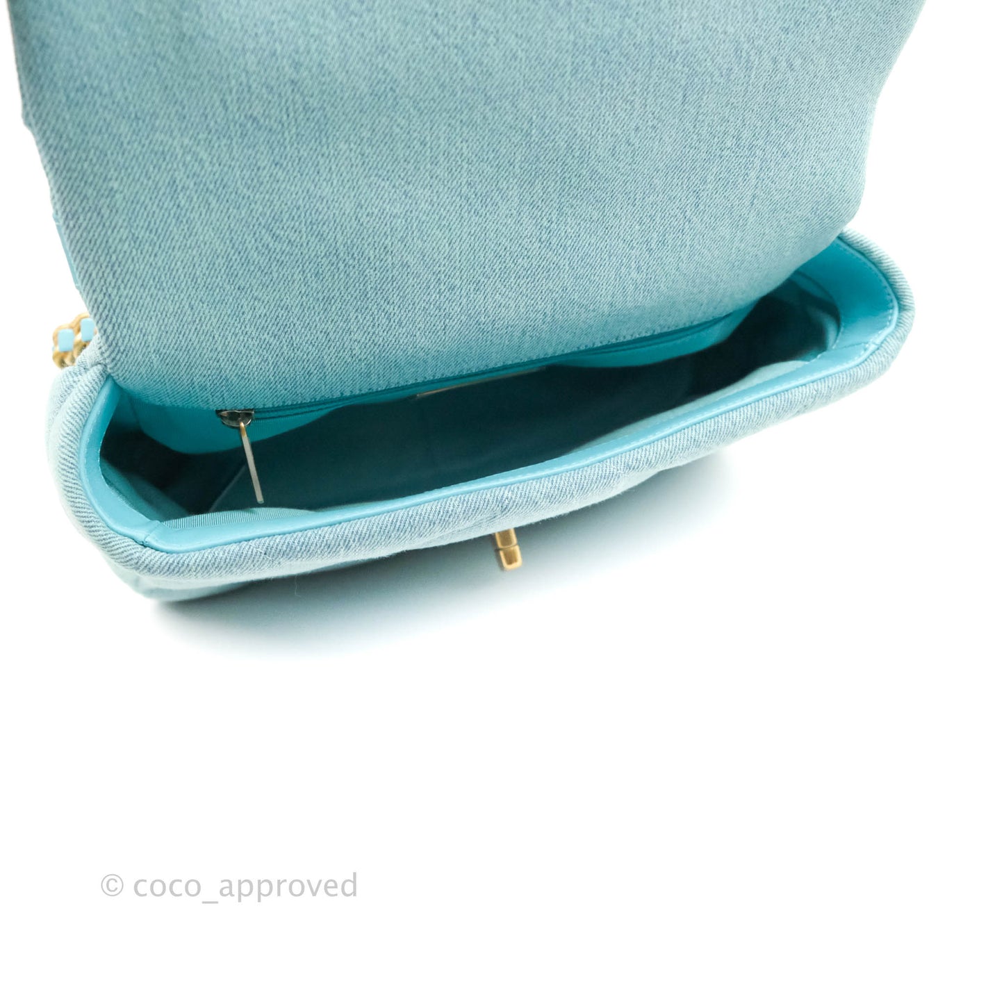 Chanel 19 Small Blue Denim Mixed Hardware